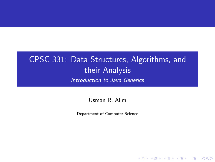 cpsc 331 data structures algorithms and their analysis