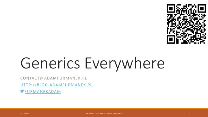 generics everywhere