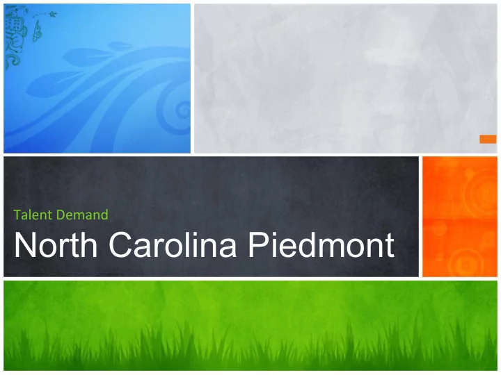 north carolina piedmont winston salem greensboro snapshot