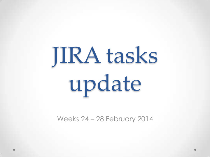 jira tasks update