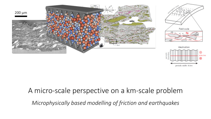 a micro scale perspective on a km scale problem