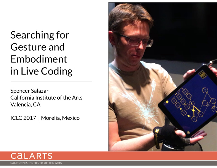 searching for gesture and embodiment in live coding