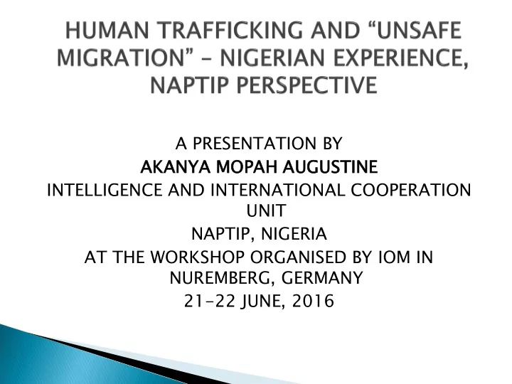 a presentation by akanya ya m mopah augus gustin ine