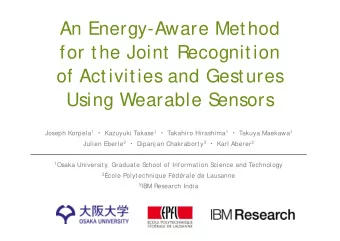 An Energy-Aware Method  for the Joint Recognition  of Activities and Gestures  Using Wearable S