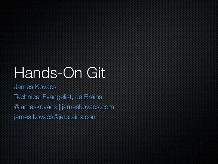 hands on git