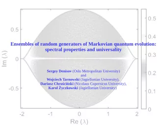 Ensembles of random generators of Markovian quantum evolution:  spectral properties and
