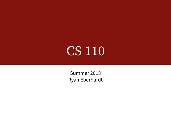 cs 110