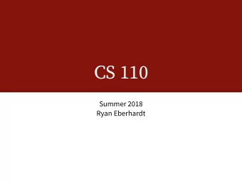 CS 110  Summer 2018  Ryan Eberhardt  DDoS Attacks