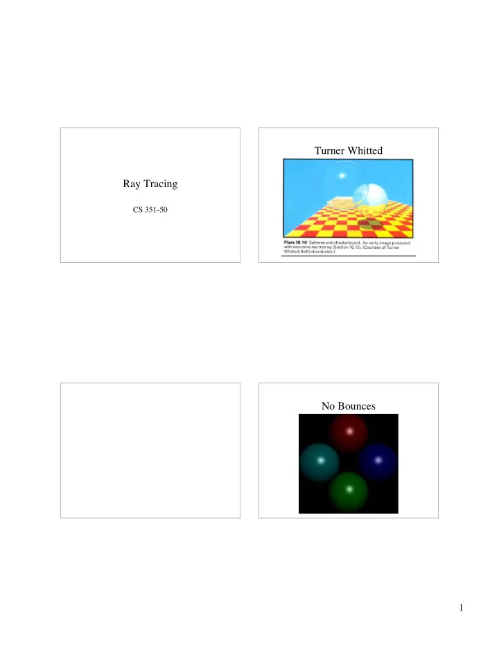 turner whitted ray tracing