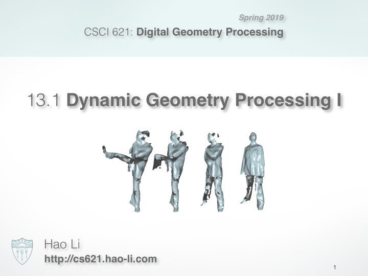 13 1 dynamic geometry processing i