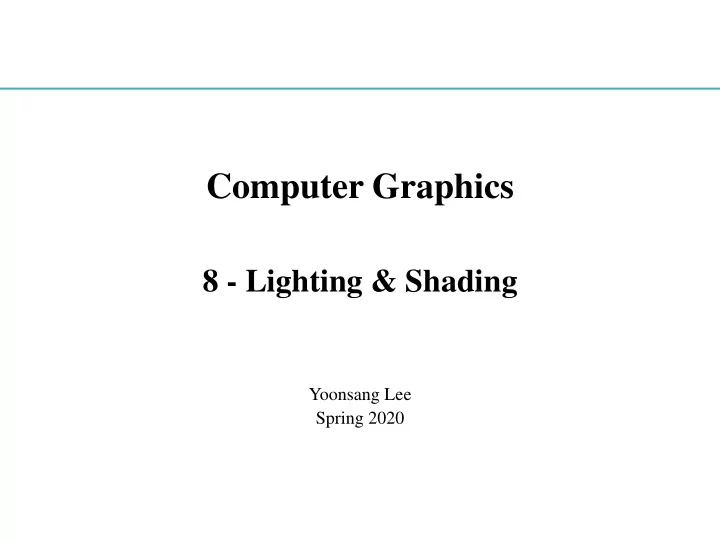 computer graphics