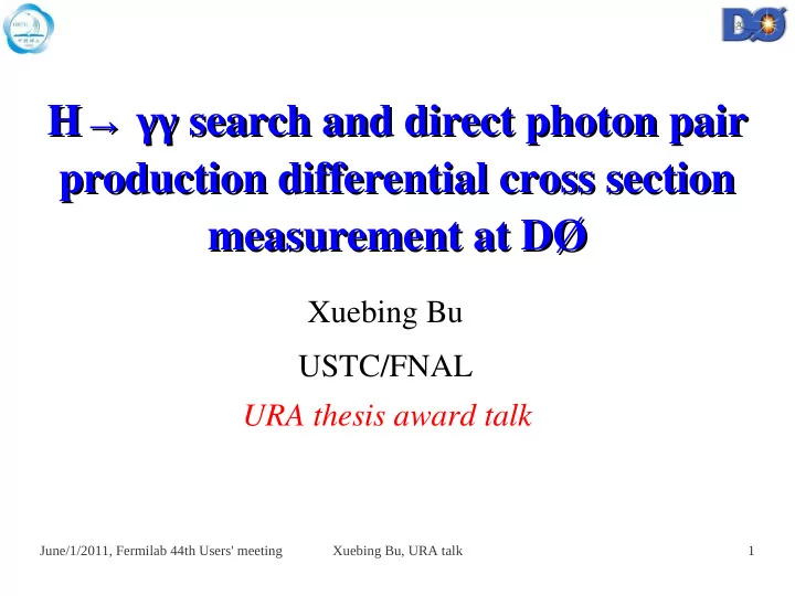 h search and direct photon pair h search and direct