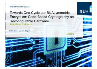 Towards One Cycle per Bit Asymmetric  Encryption: Code-Based Cryptography on  Reconfigurable