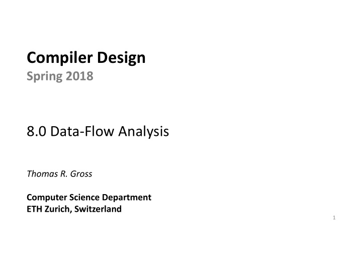 compiler design