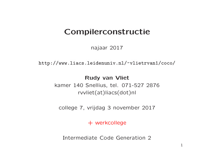 compilerconstructie