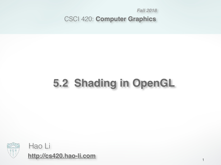 5 2 shading in opengl