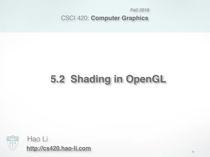 5 2 shading in opengl