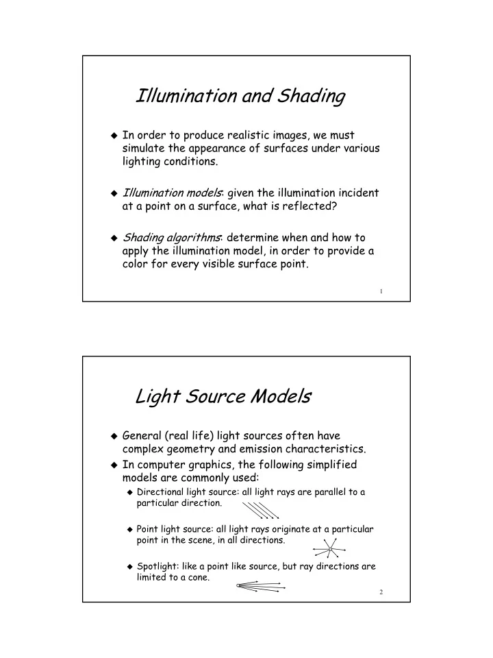 illumination and shading