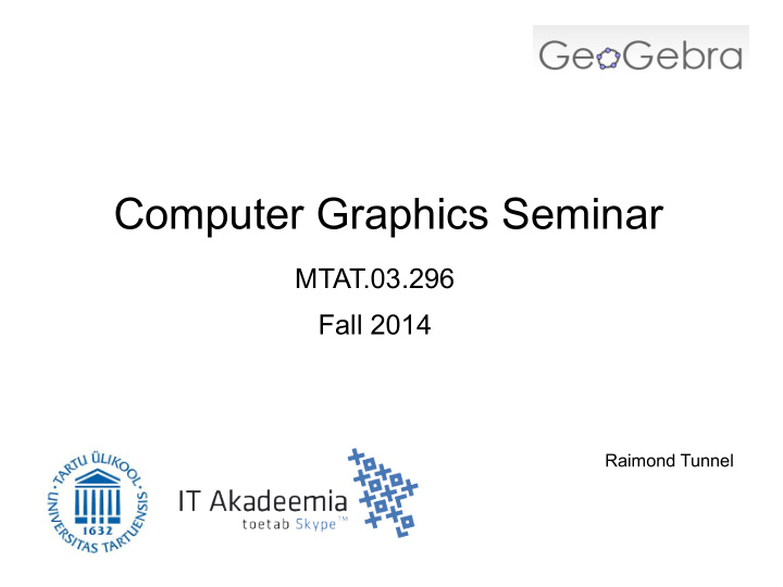 computer graphics seminar