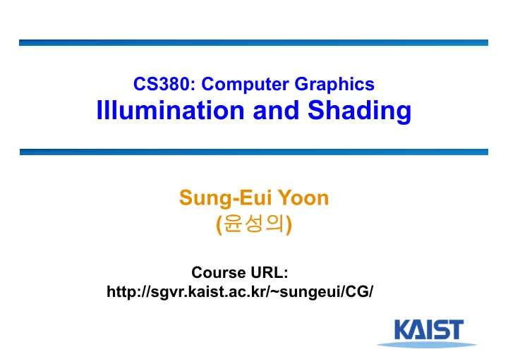 illumination and shading