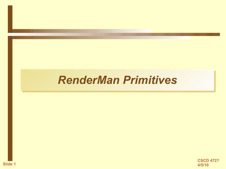 renderman primitives renderman primitives