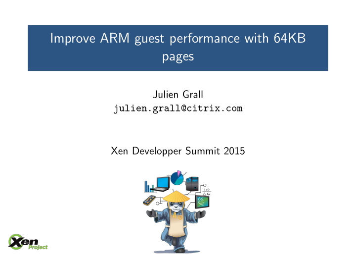 improve arm guest performance with 64kb pages