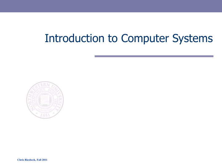 introduction to computer systems