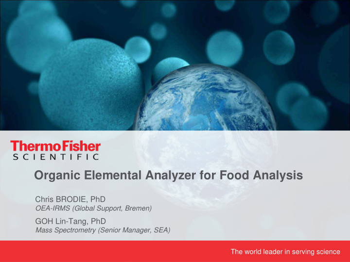 organic elemental analyzer for food analysis