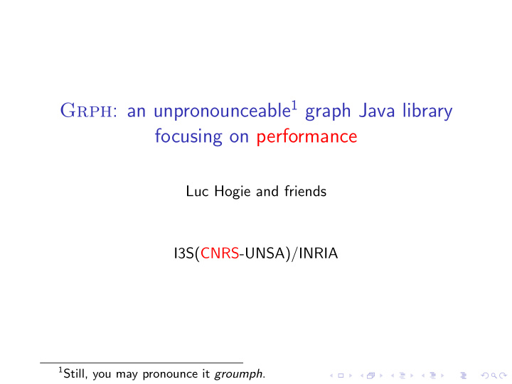 grph an unpronounceable 1 graph java library focusing on