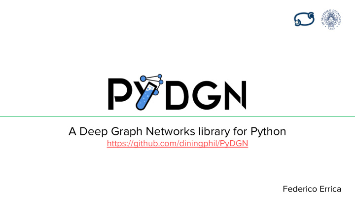 a deep graph networks library for python