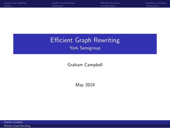 efficient graph rewriting
