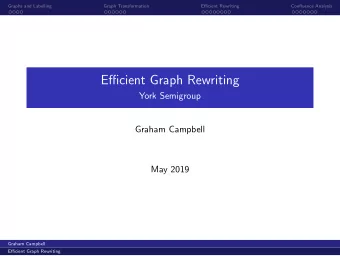 Efficient Graph Rewriting  York Semigroup  Graham Campbell  May 2019  Graham Campbell  Efficient