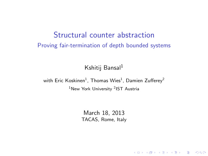 structural counter abstraction
