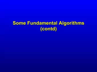 Some Fundamental Algorithms  (contd)  Sine function as series  Problem  Evaluate sin(x) as a