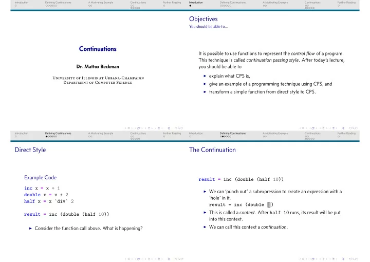 objectives