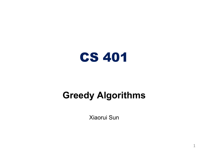 cs 401