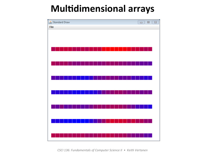 mul dimensional arrays