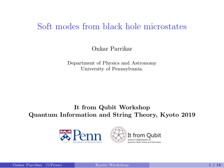 soft modes from black hole microstates