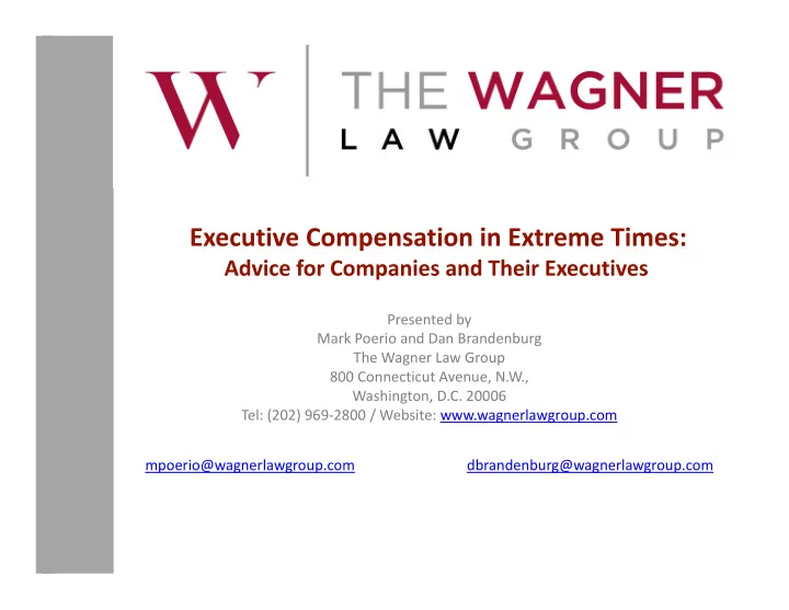 presented by mark poerio and dan brandenburg the wagner
