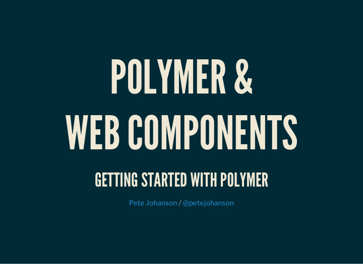 polymer web components