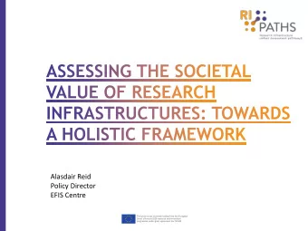 Policy Director  EFIS Centre  This project has received funding from the European  Unions