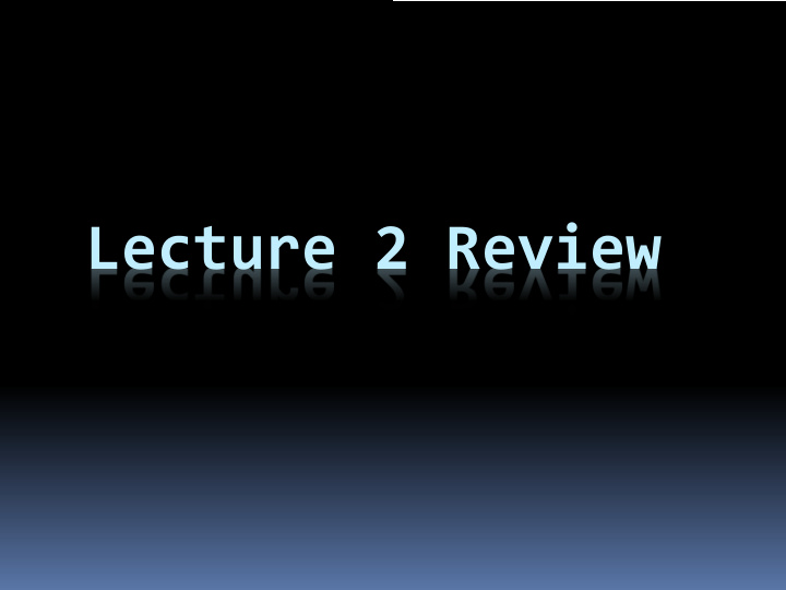 lecture 2 review path intergrals over complex plane