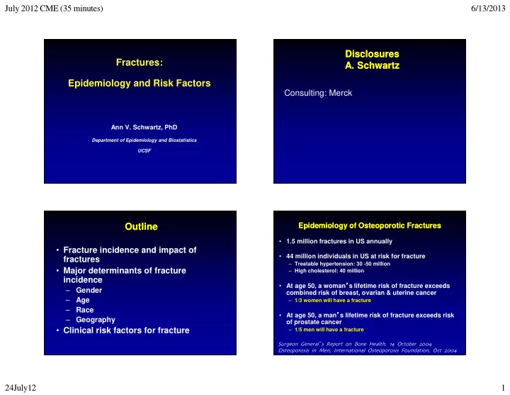 disclosures disclosures fractures a schwartz a schwartz