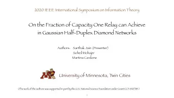 On the Fraction of Capacity One Relay can Achieve  in Gaussian Half-Duplex Diamond Networks
