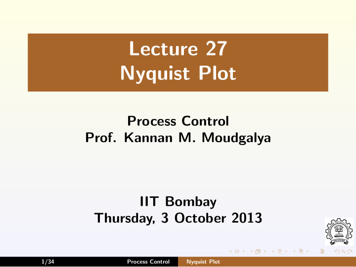 lecture 27 nyquist plot