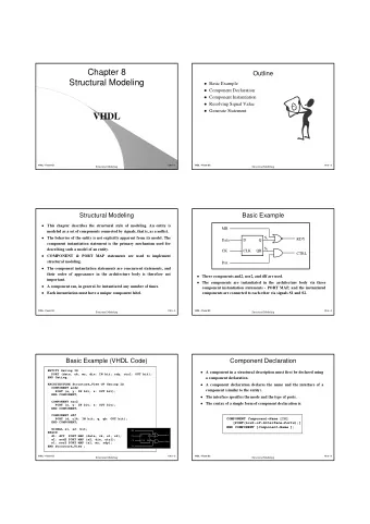 VHDL  VHDL - Flaxer Eli  Ch 8 - 1  VHDL - Flaxer Eli  Ch 8 - 2  Structural Modeling  Structural