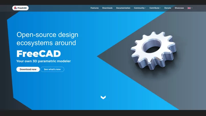open source design ecosystems around quick resume of
