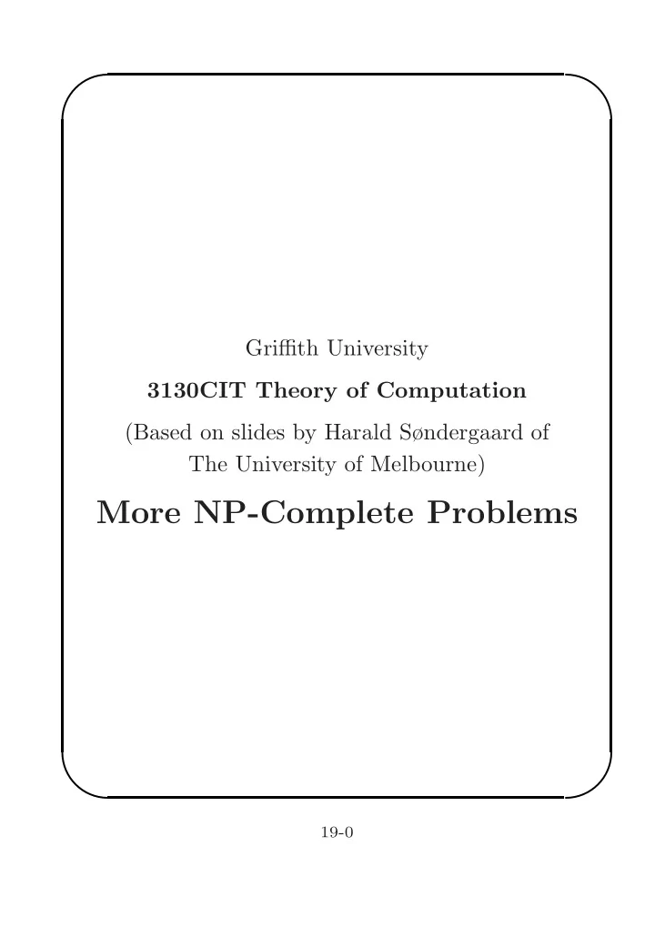 more np complete problems