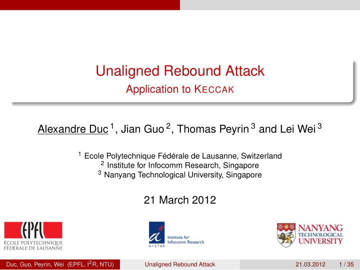 unaligned rebound attack