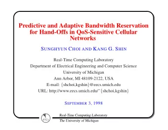 Predictive and Adaptive Bandwidth Reservation  for Hand-Offs in QoS-Sensitive Cellular  Networks S